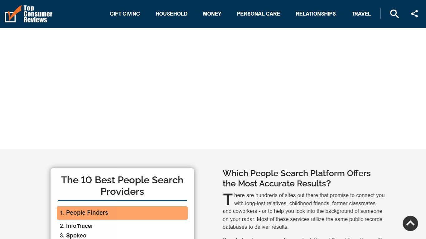 The Best People Search Providers - <?php echo site name; ?>